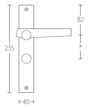 Deurklink op schild Toiletsluiting TENSE BB101P236WC mat zwart - Afbeelding 3