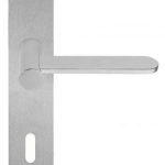 Deurklink op schild Sleutelgat TENSE BB102P236N mat rvs