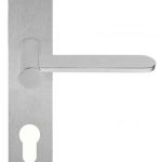 Deurklink op schild Cilindergat TENSE BB102P236Y mat rvs
