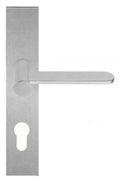 Deurklink op schild Cilindergat TENSE BB102P236Y mat rvs