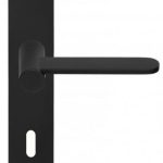 Deurklink op schild Sleutelgat TENSE BB102P236N mat zwart