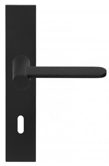 Deurklink op schild Sleutelgat TENSE BB102P236N mat zwart