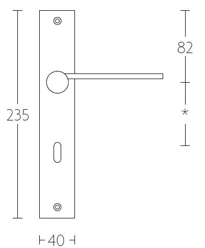 Deurklink op schild Sleutelgat TENSE BB102P236N mat zwart - Afbeelding 2