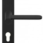 Deurklink op schild Cilindergat TENSE BB102P236Y mat zwart