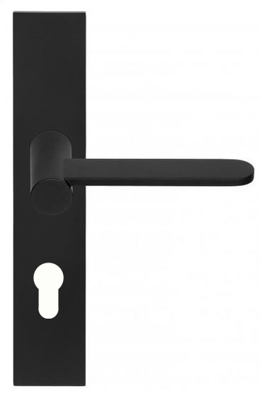 Deurklink op schild Cilindergat TENSE BB102P236Y mat zwart