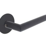 Intersteel deurklink Jura Rond met zelfklevend rozet mat zwart