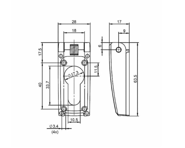 Cilinder afdekrozet Kunststof - Afbeelding 2