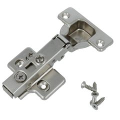 Keukenscharnier, softclose, vernikkeld, tbv opdekdeurtjes