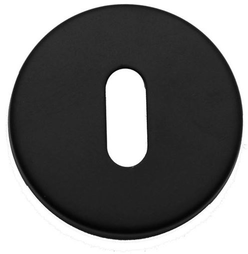 Sleutelplaatje Rond verdekt mat zwart