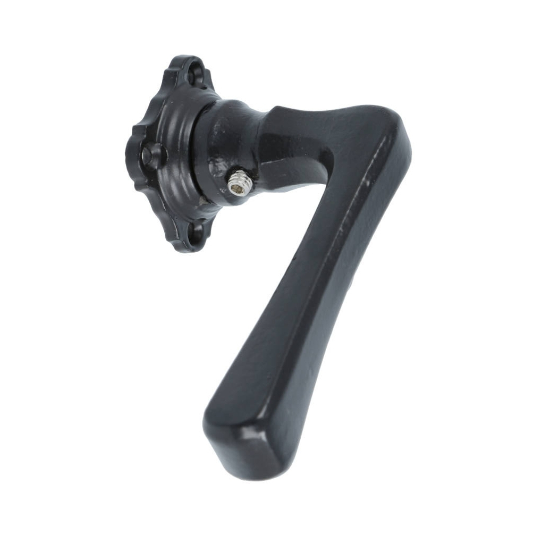 Set klinken Hennie ijzer zwart inclusief rozetten - Afbeelding 3