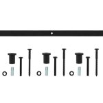 Intersteel Tussenrail 90 cm tbv schuifdeursysteem mat zwart
