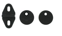 Intersteel Set geleide- en afstandhouders tbv schuifdeursysteem, incl. bevestiging, zwart