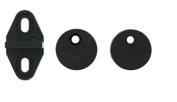 Intersteel Set geleide- en afstandhouders tbv schuifdeursysteem, incl. bevestiging, zwart