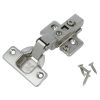 Keukenscharnier, softclose, vernikkeld, tbv half opdekdeurtjes