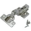 Keukenscharnier, softclose, vernikkeld, tbv invallende deurtjes