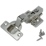 Keukenscharnier, softclose, vernikkeld, tbv invallende deurtjes