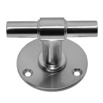 T-greep rvs-Look 55 mm Met Ronde Achterplaat