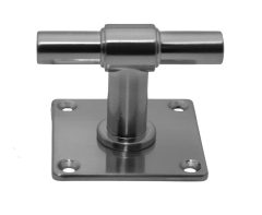 T-greep rvs-Look 55 mm Met Vierkante Achterplaat