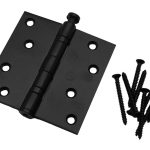 Kogellagerscharnier 89x89 mm rechte hoek zwart