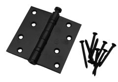 Kogellagerscharnier 89x89 mm rechte hoek zwart