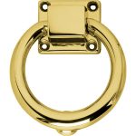 Intersteel deurklopper rond 107 mm messing ongelakt