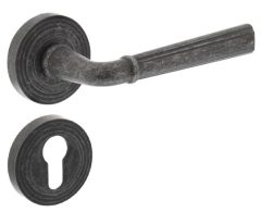 Intersteel deurklink Bellevue op rozet met PC-plaatjes oud grijs