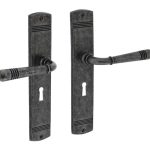 Intersteel deurklink Helena op schild SL56 oud grijs