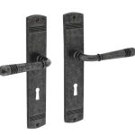 Intersteel deurklink Helena op schild SL72 oud grijs