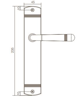 Intersteel deurklink Helena op schild PC55 oud grijs - Afbeelding 2