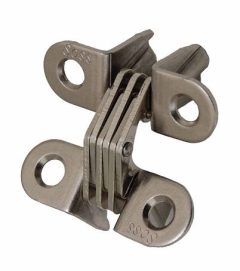 Scharnier SOSS 303 NP 13x038 mm deurdikte ca. 17 mm zamak vernikkeld