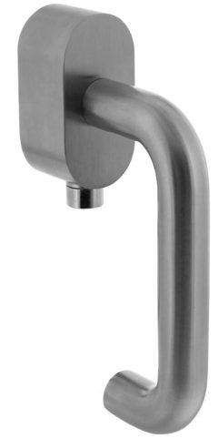 Intersteel SKG3 afsluitbare raamkruk rond op ovale rozet rvs