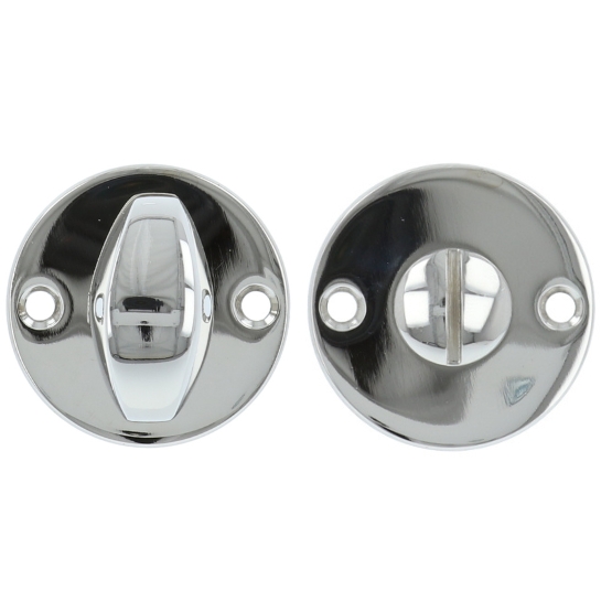 Toiletgarnituur Rond Plat glans nikkel