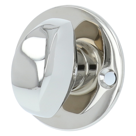 Toiletgarnituur Rond Plat glans nikkel - Afbeelding 5