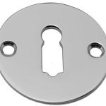 Sleutelplaatje Rond Plat glans nikkel