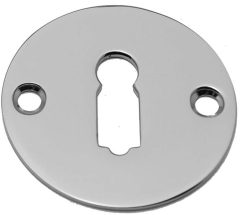 Sleutelplaatje Rond Plat glans nikkel