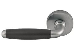 Enkele deurklink links TIMELESS 1932PR PVD mat nikkel/Bakeliet