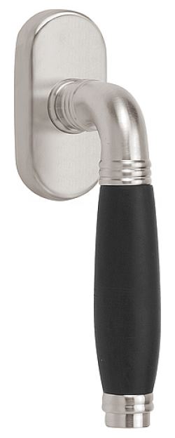 Draaikiepgarnituur TIMELESS 1934DK-O Links glans nikkel/Ebbenhout