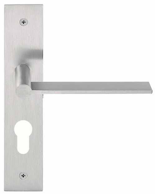 Deurklink op schild Cilindergat EDGY EGP220Y mat rvs