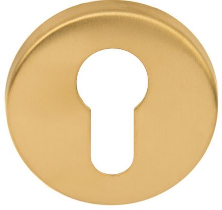 Cilinderplaatje BASIC LBY50 6 mm PVD mat Goud