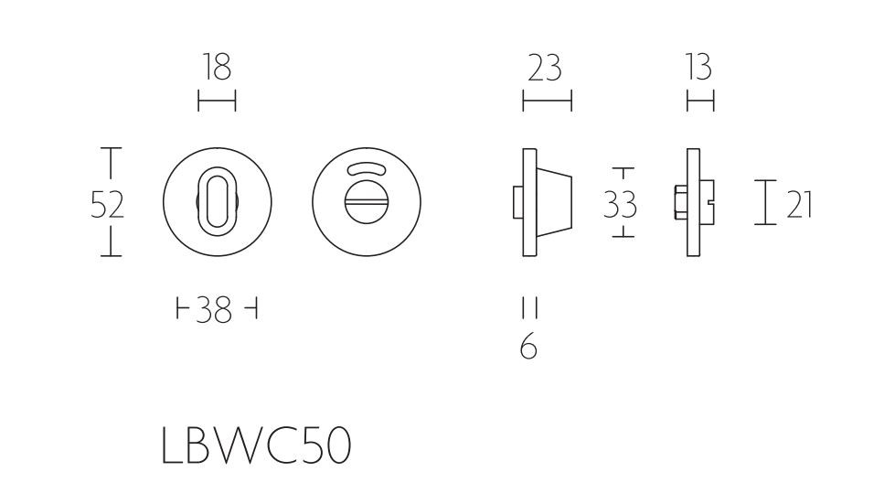 Toiletgarnituur BASIC LBWC50 8 mm PVD gepolijst Koper - Afbeelding 2