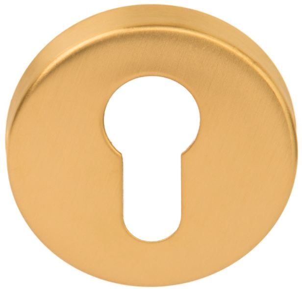 Cilinderplaatje BASIC LBY50D 10 mm PVD mat Goud