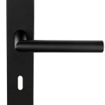 Deurklink op schild Sleutelgat BASIC LBII-19P13N72 mat zwart