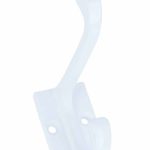 Kapstokhaak Met Achterplaat IJzer Wit