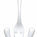 Kapstokhaak dubbel ijzer wit