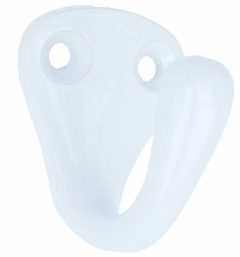 Kapstokhaakje ijzer Wit