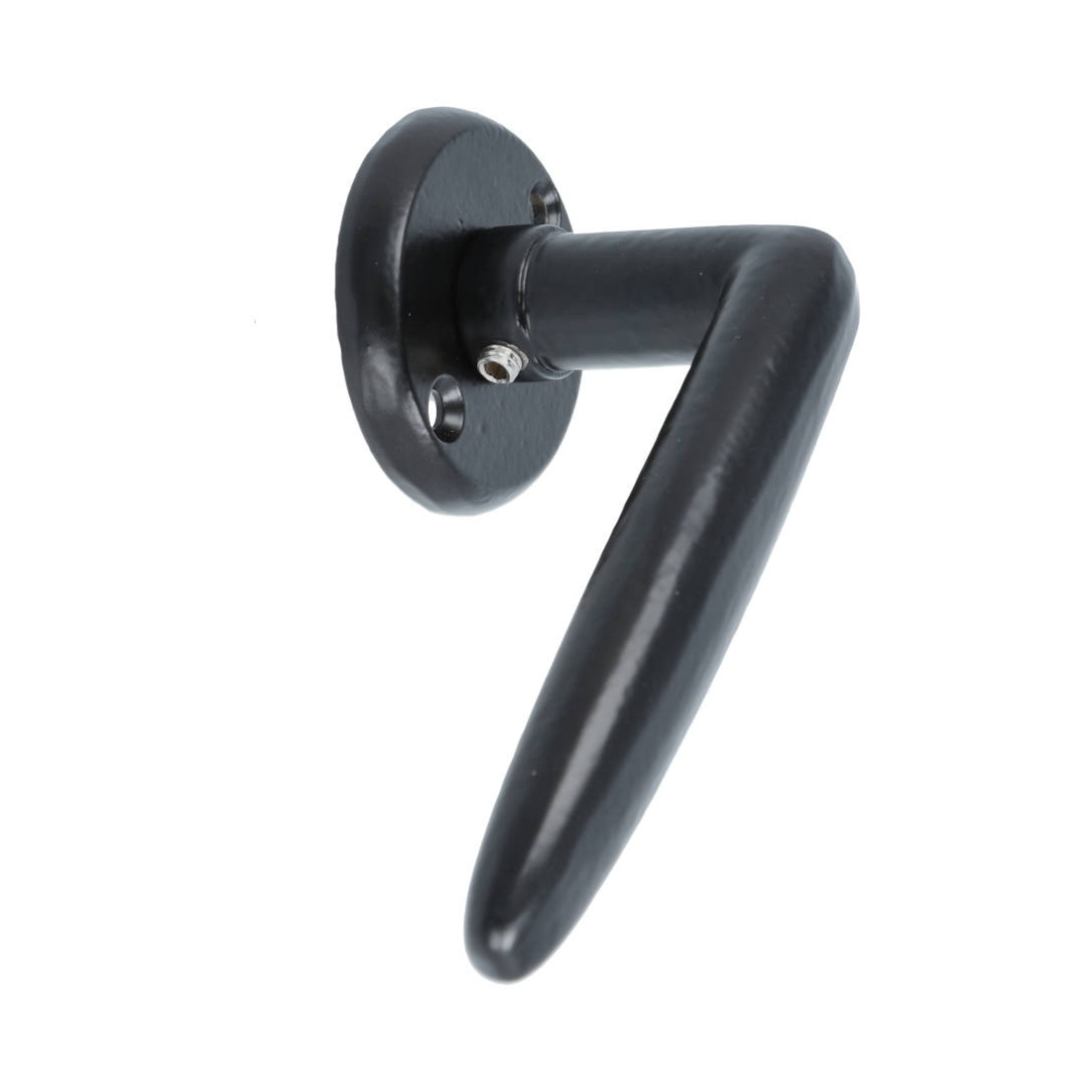 Set klinken Mike ijzer zwart inclusief rozetten - Afbeelding 3