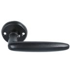 Set klinken Mike ijzer zwart inclusief rozetten