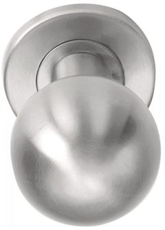 Voordeurknop BASIC LB501V Vast op Rozet rvs