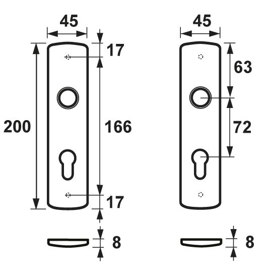 AXA Klik Schilden PC72 Aluminium F1 - Afbeelding 2