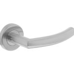 Intersteel deurklink Half rond/hoek 90°op rozet 500 serie rvs